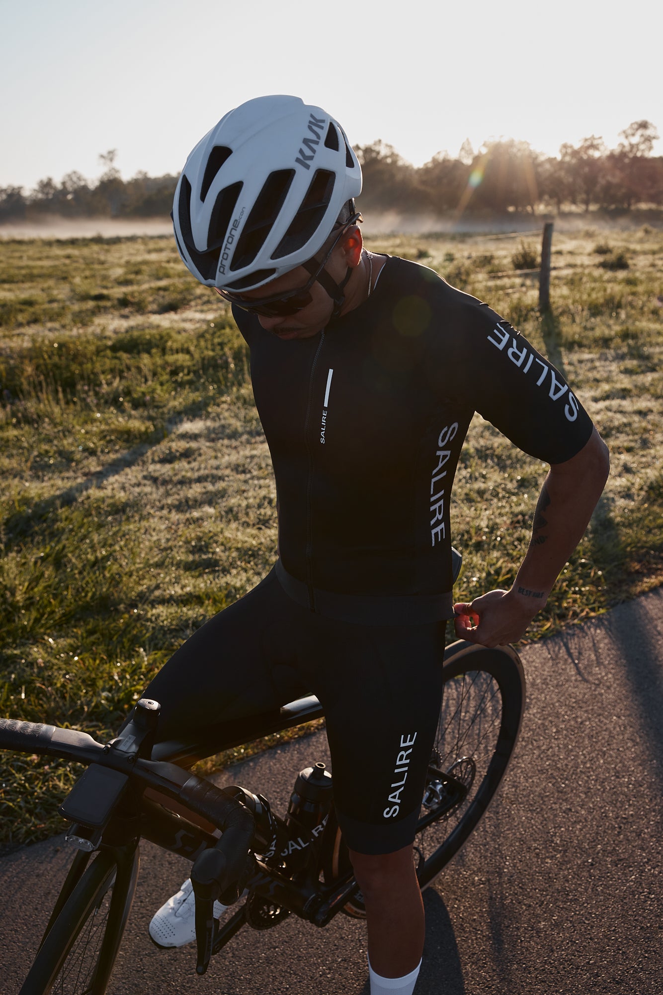 Salire black men's cycling jersey