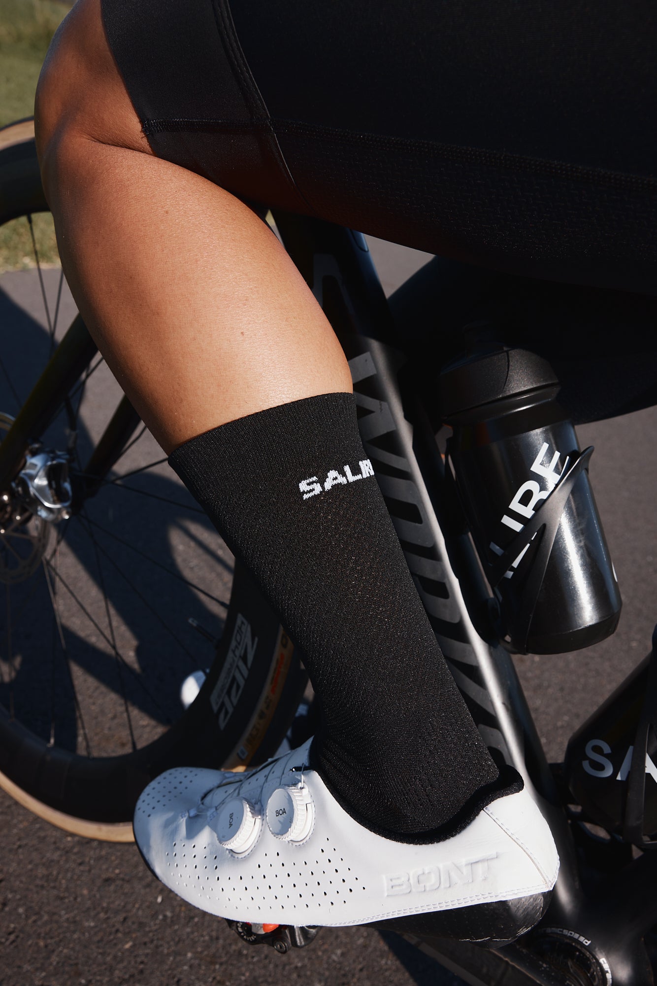 Salire black cycling socks
