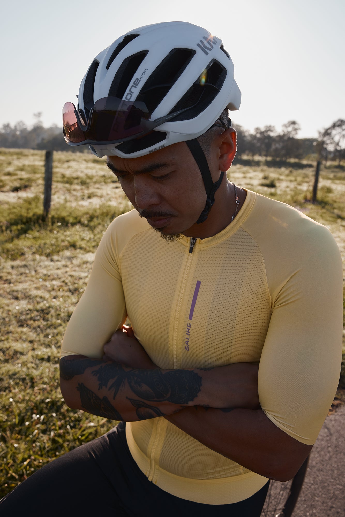 Salire men's yellow cycling jersey