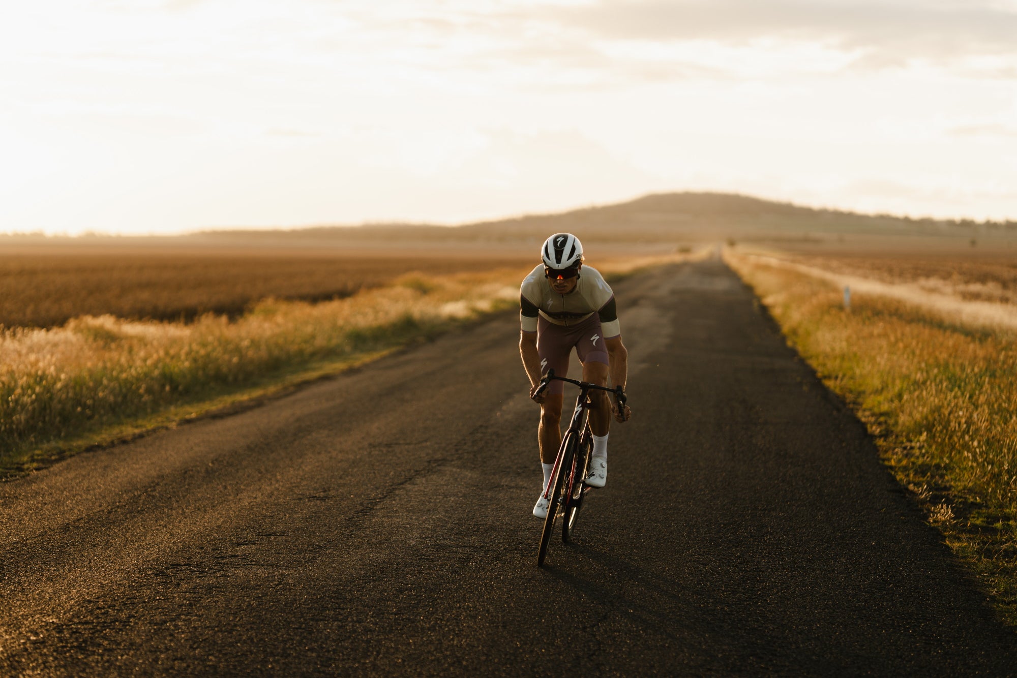 A cyclist wearing new kits made from Salire custom studio