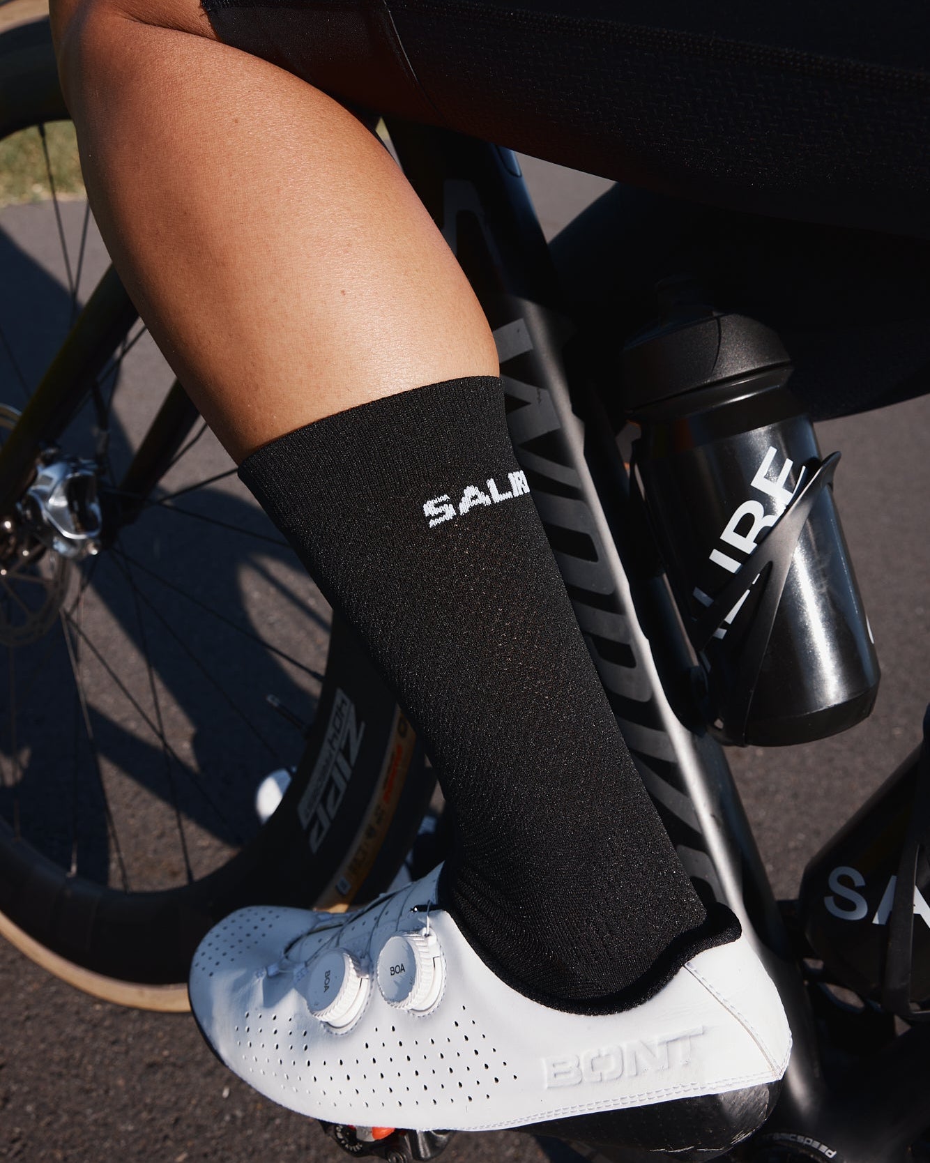 Salire black cycling socks