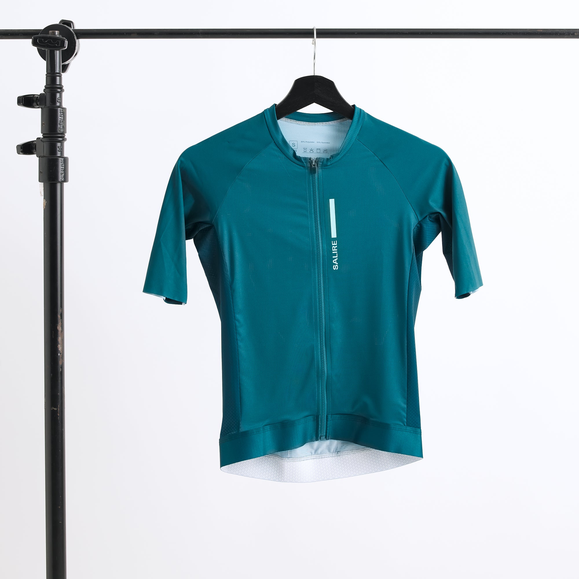 Salire deep teal cycling jersey