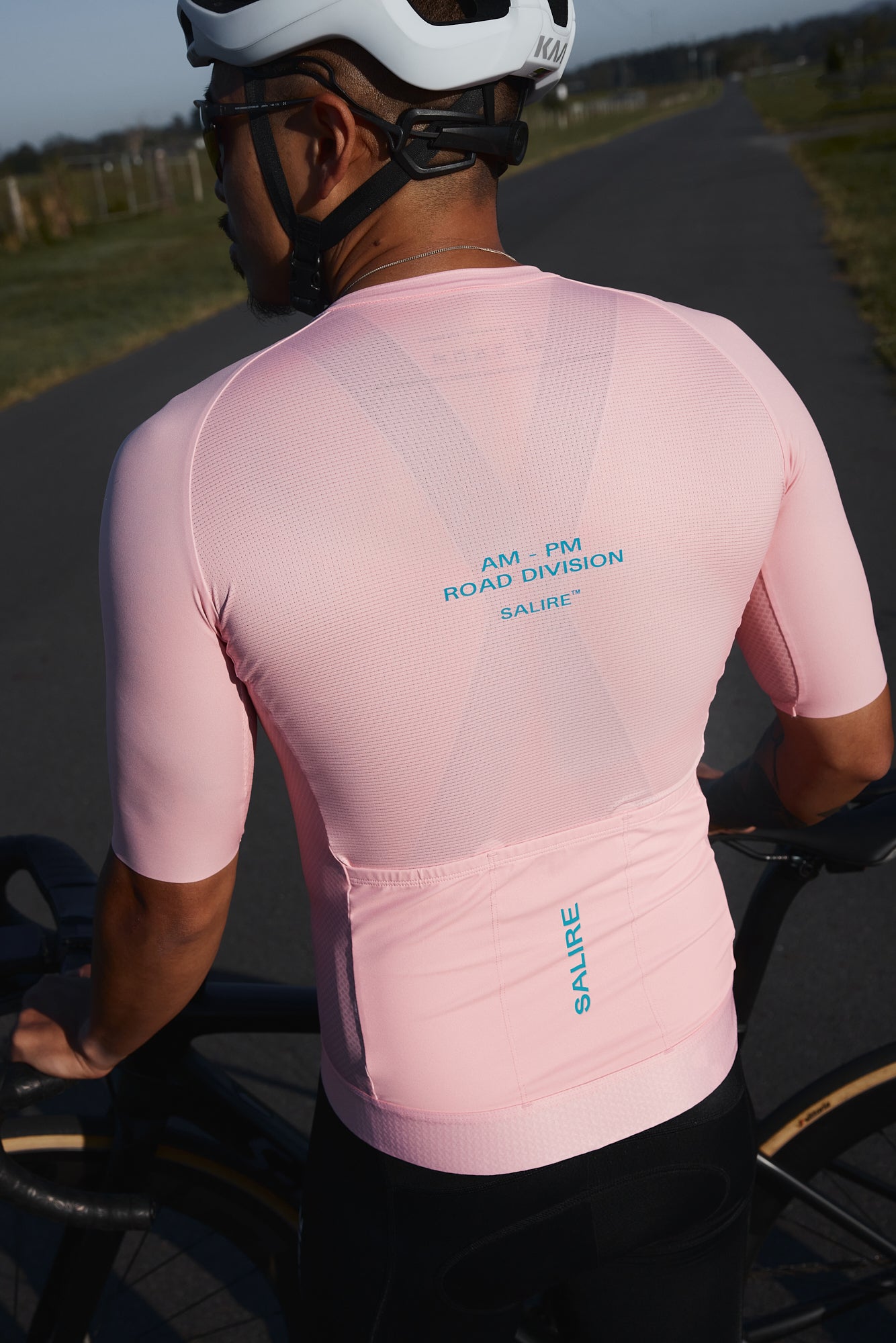 Salire men's pink cycling jersey