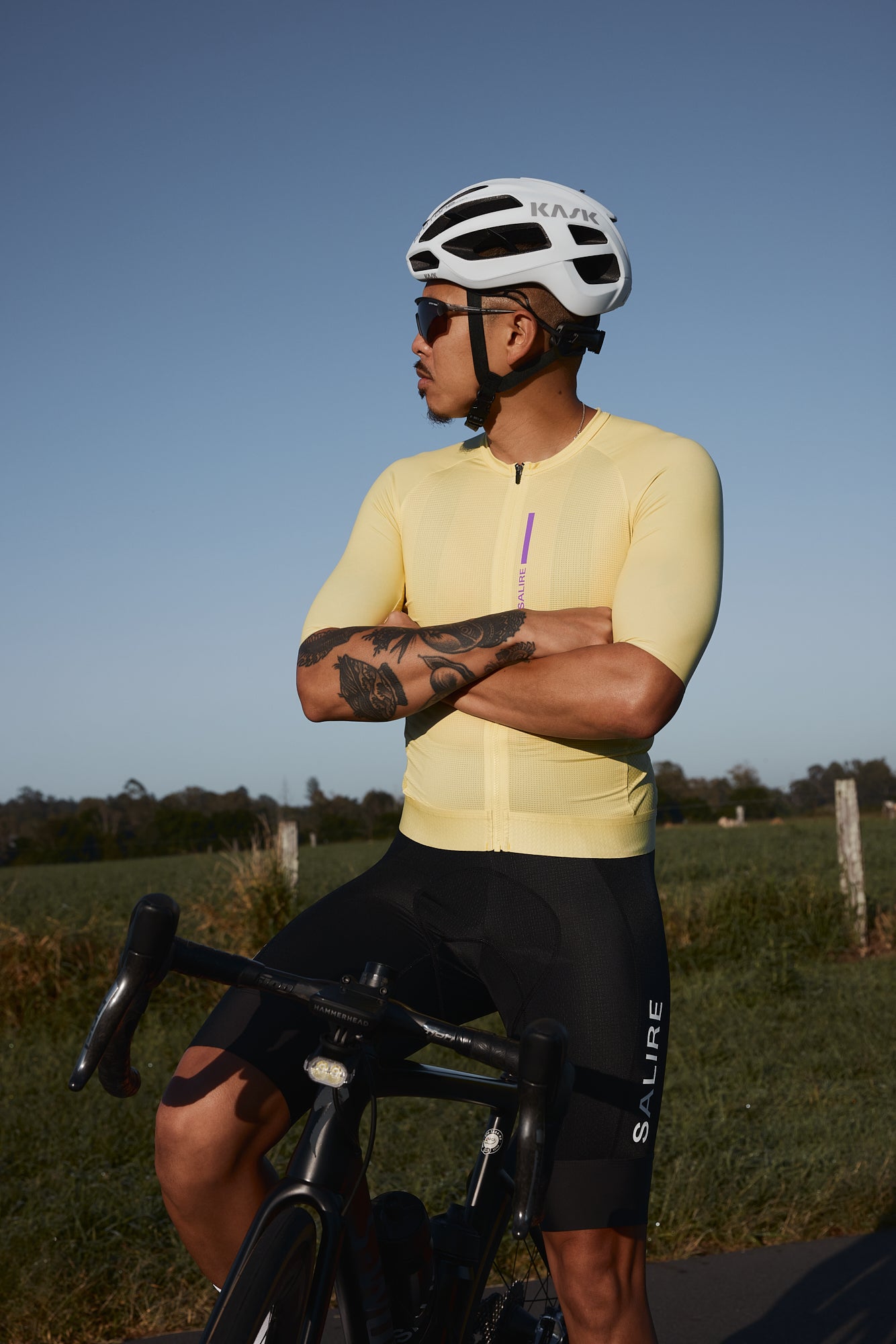 Salire men's yellow cycling jersey