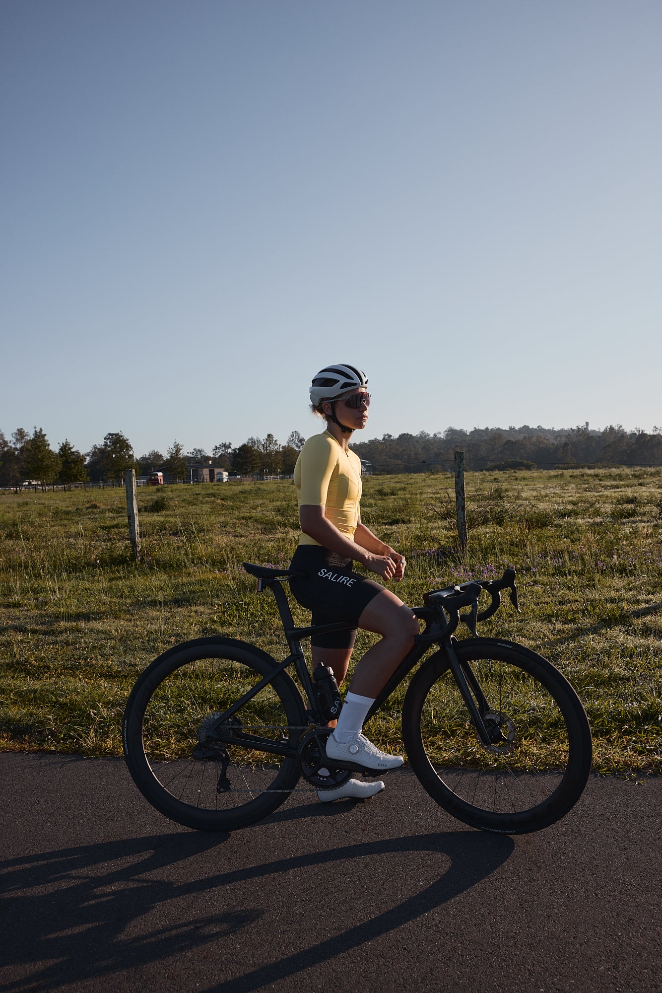 salire women's cycling jersey yellow