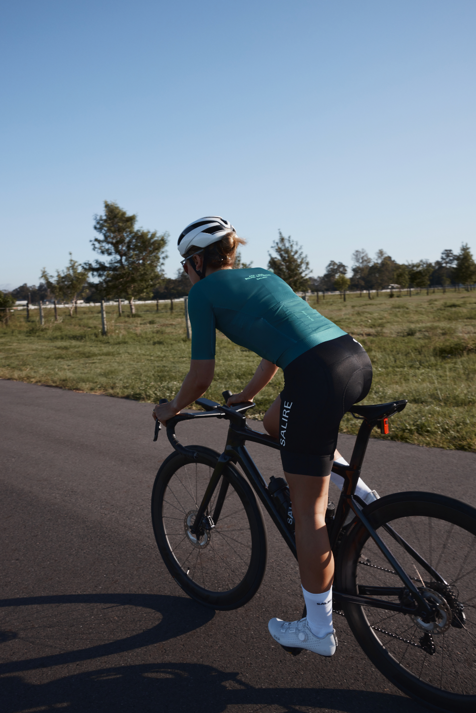 Salire women's cycling jersey deep teal